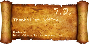 Thanhoffer Dóra névjegykártya